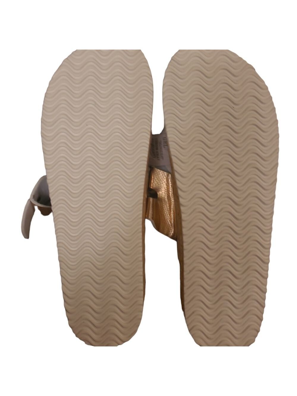 IC Lion Women's Open Toe Double Buckel Strap Slide Flat Cork Platform Sandles - Picture 4 of 5